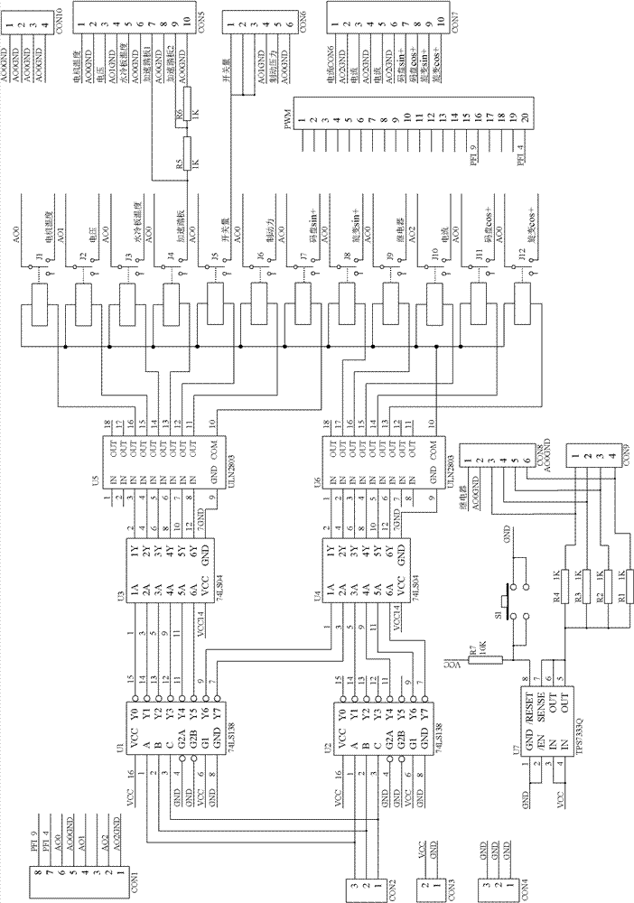 Virtual instrument-based motor control automatic testing system and method for electric automobile