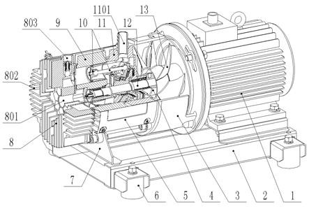 Oil-free air compressor for new energy vehicle