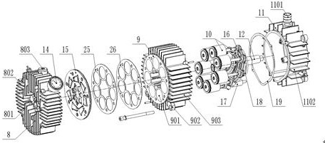 Oil-free air compressor for new energy vehicle