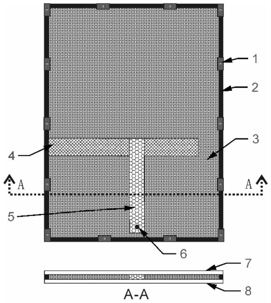 A semi-sealed two-dimensional seepage model and its manufacturing method