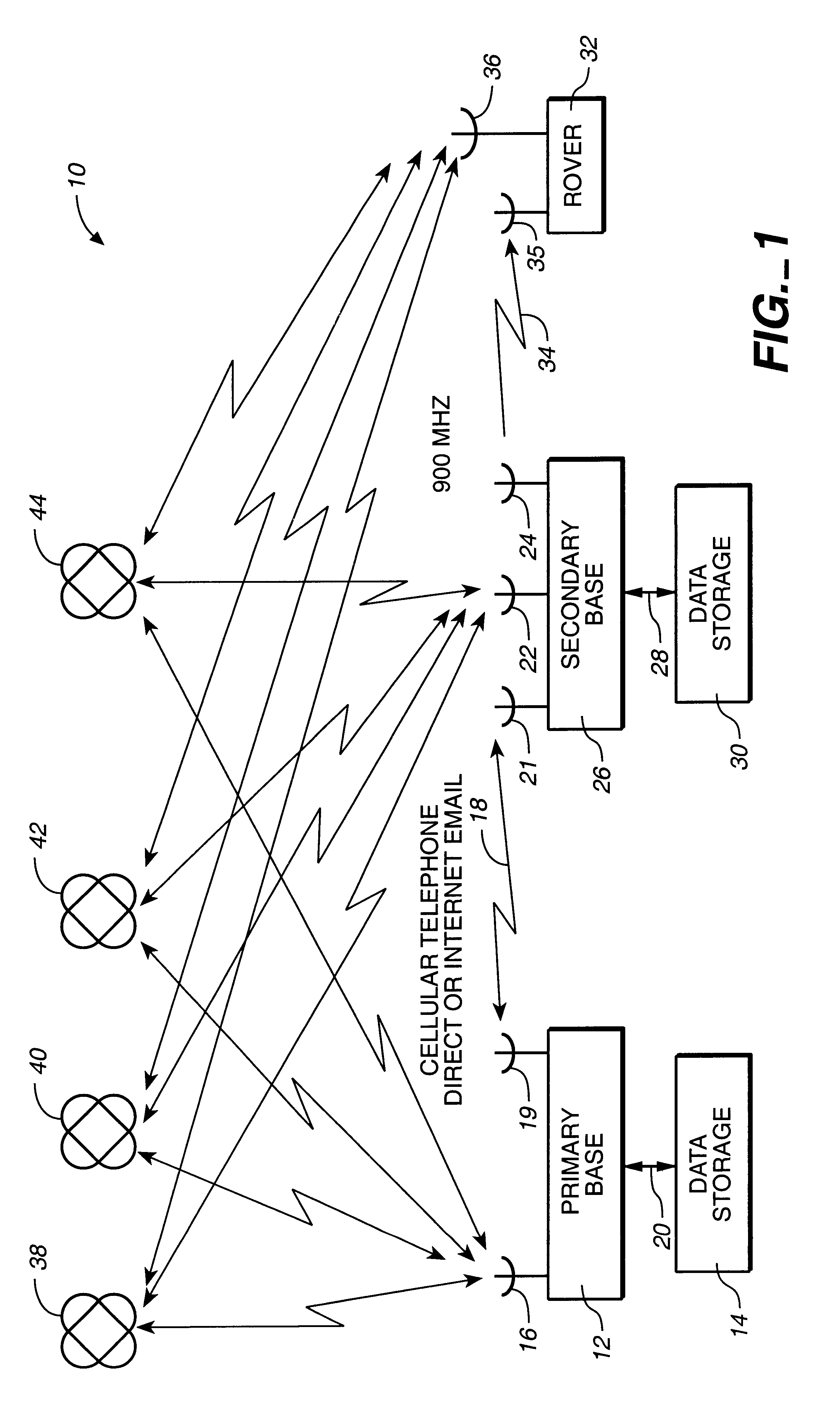 Long baseline RTK using a secondary base receiver a non-continuous data link and a wireless internet connectivity