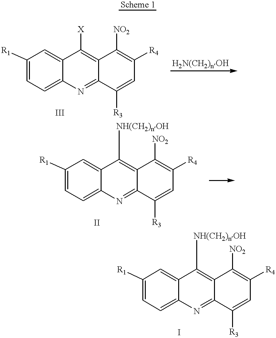 1-Nitroacridine/tumor inhibitor compositions