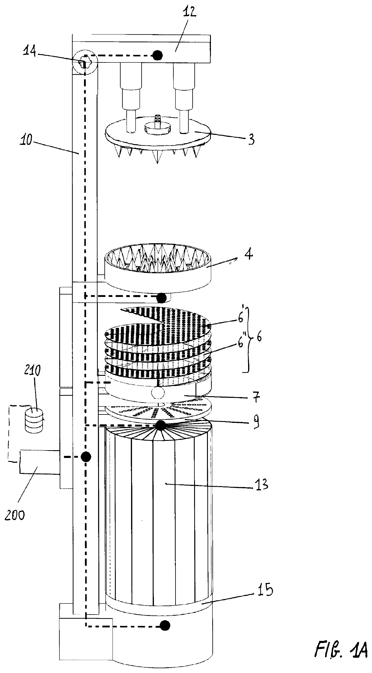 Device for the treatment and separation of inorganic solid waste