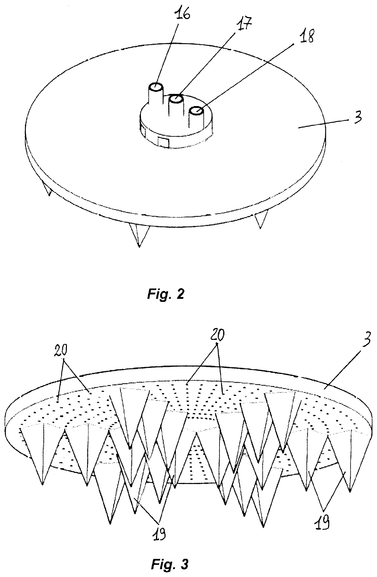 Device for the treatment and separation of inorganic solid waste