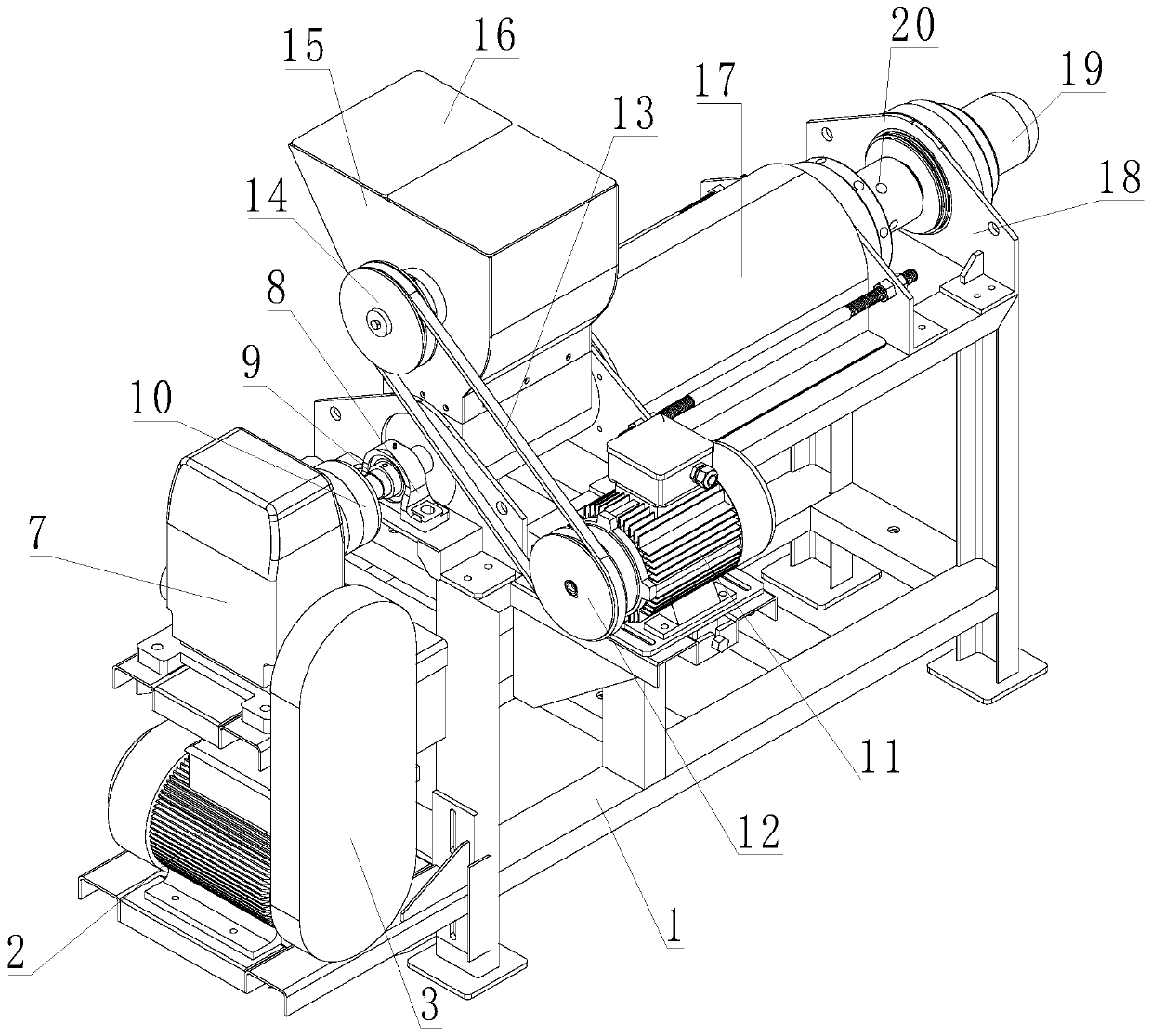 Production equipment of fermented oatmeal and red bean meal replacement powder and working method thereof