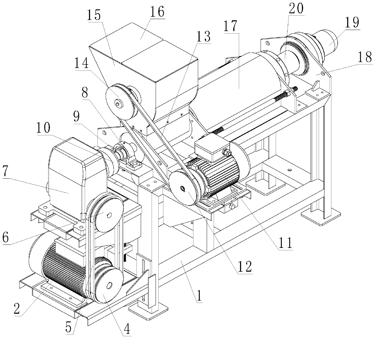 Production equipment of fermented oatmeal and red bean meal replacement powder and working method thereof