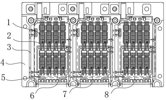 Integrated IGBT packaging structure based on DBC layout