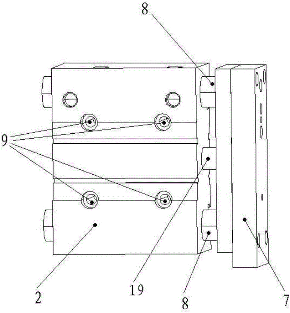 Automobile door glass guiding groove sizing device and clamp tool