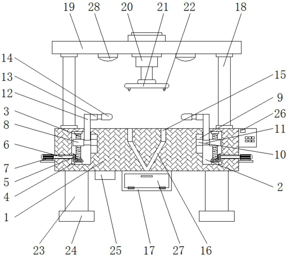 Packaging carton positioning and punching device