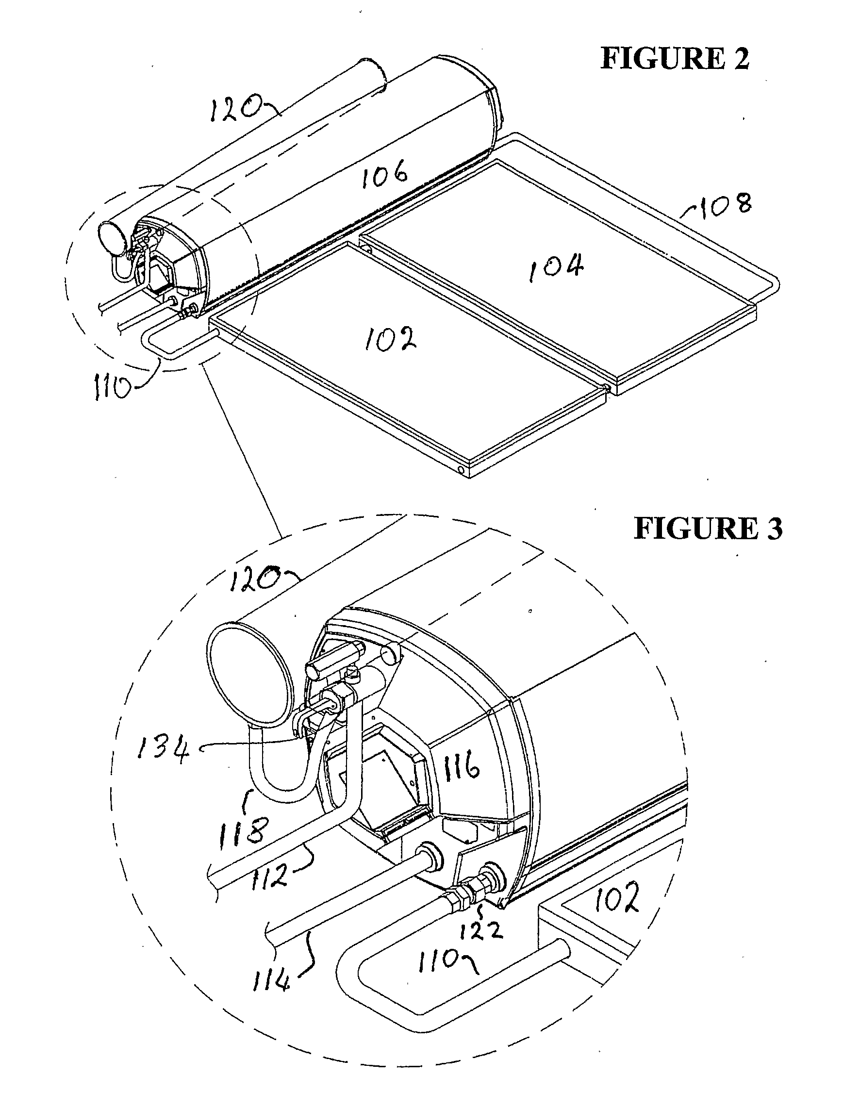 Overtemperature protection system for a solar water heating system