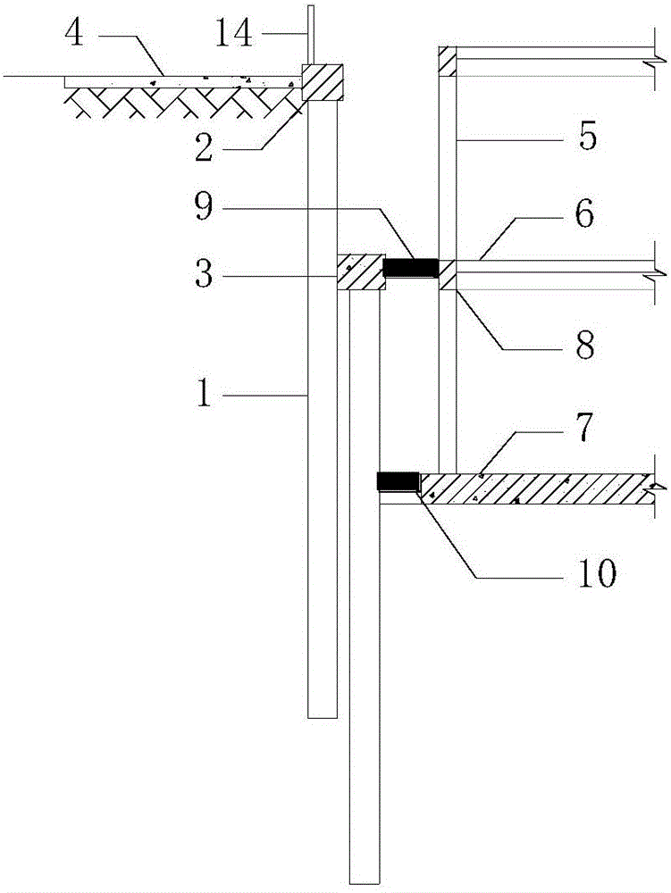 Intensified permanent support assembly type basement structure system and construction method
