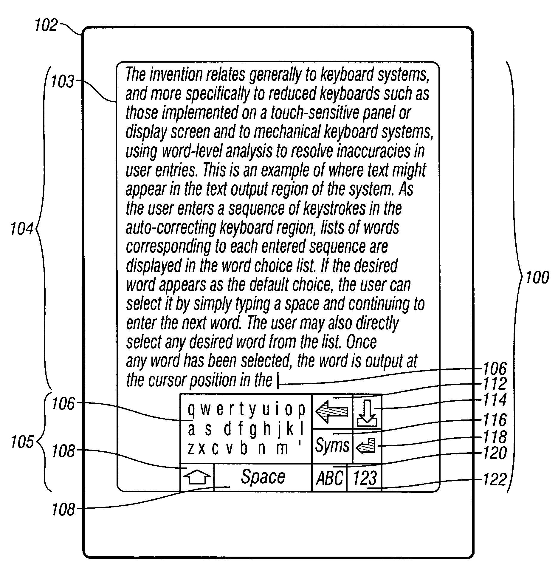 Keyboard system with automatic correction