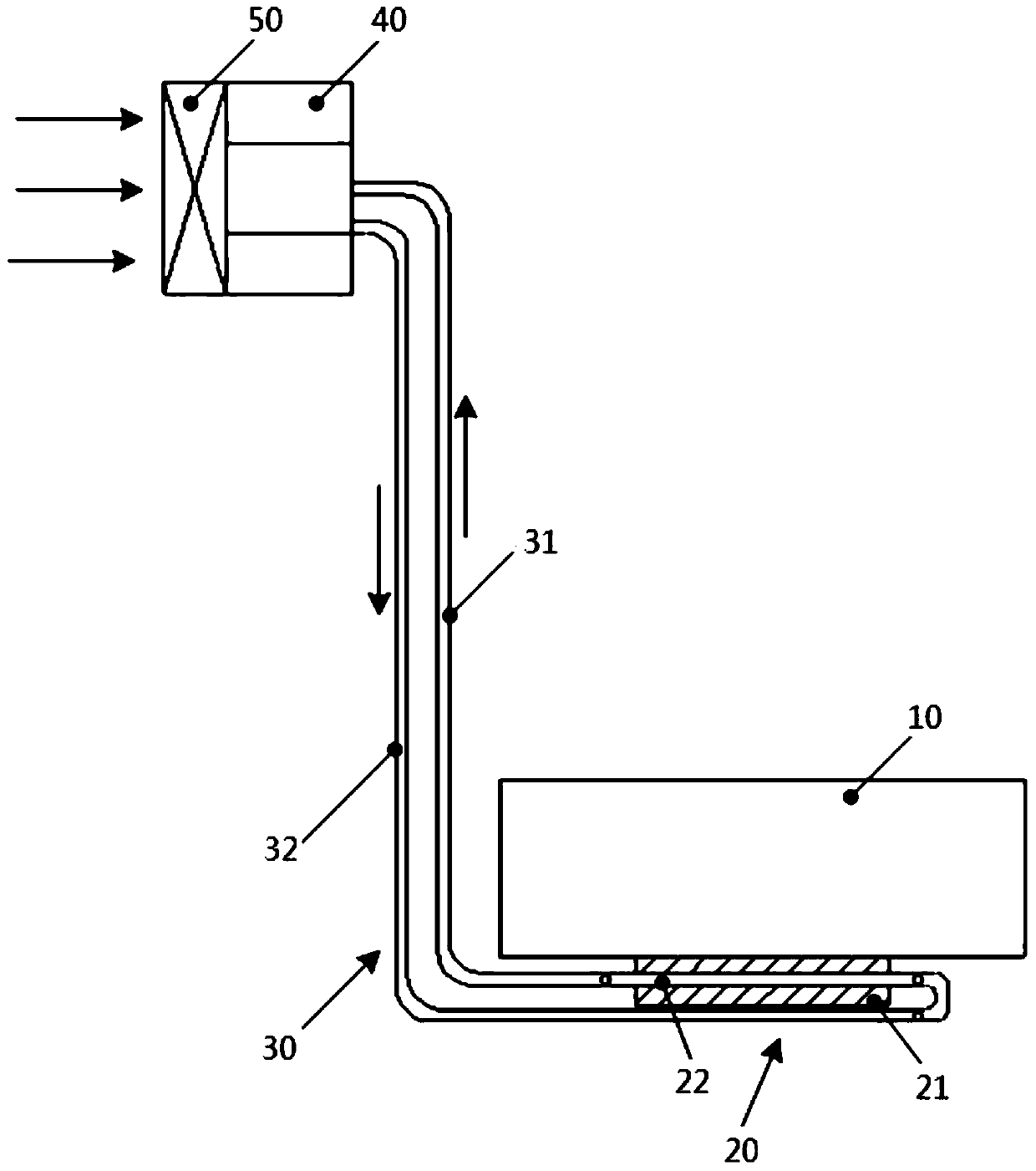 Pitch cabinet cooling device and wind turbine