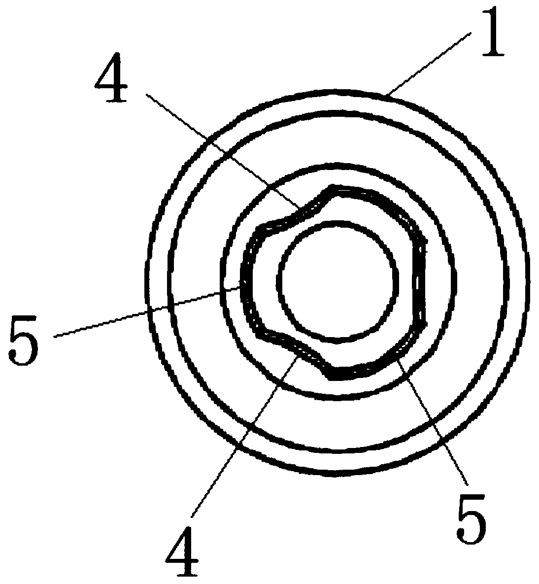 A rotary three-section balancing head earphone wire