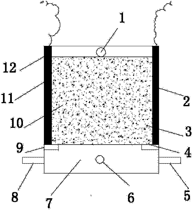 Device and process for regenerating active carbon