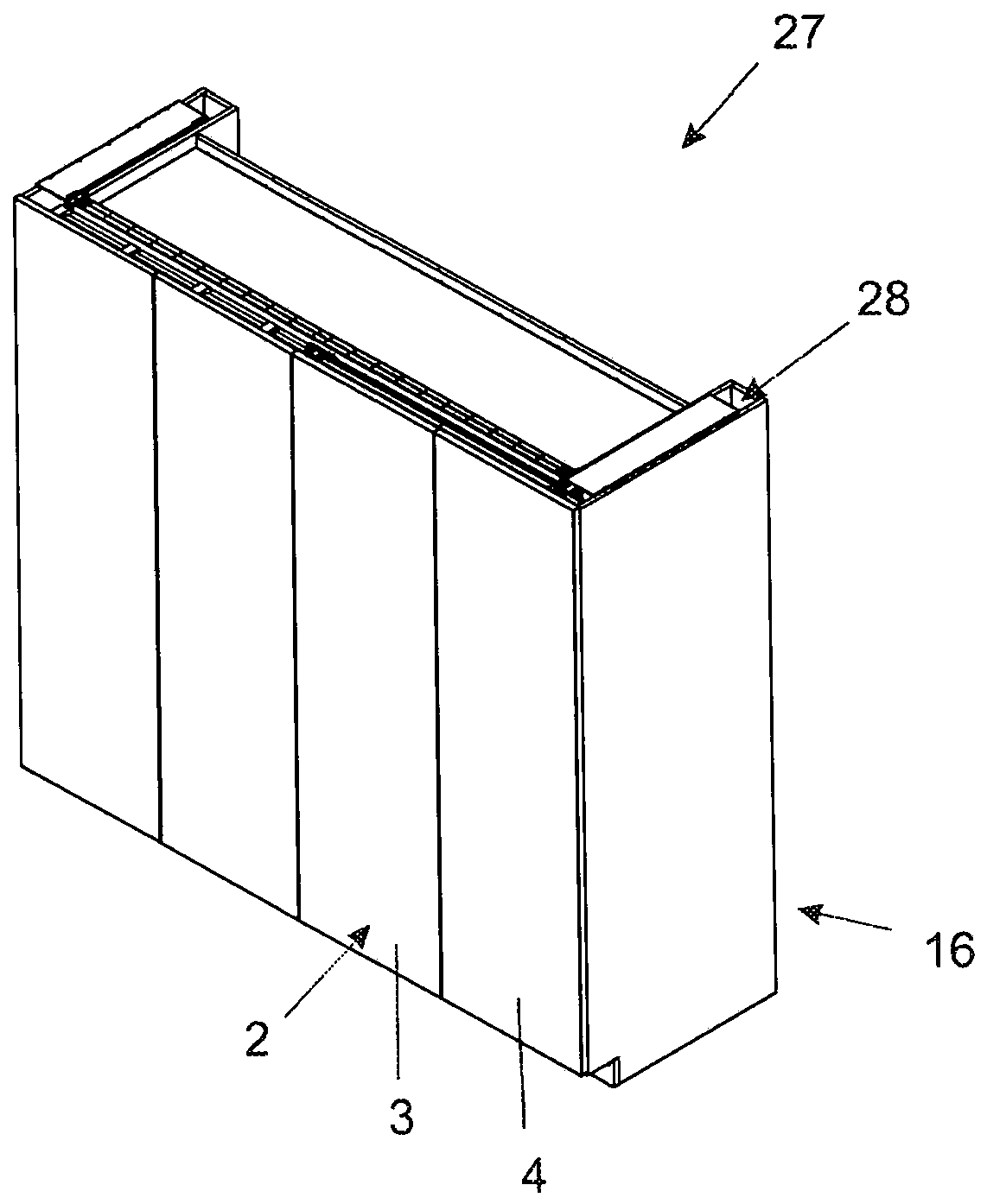 Ejection device for folding or folding sliding doors