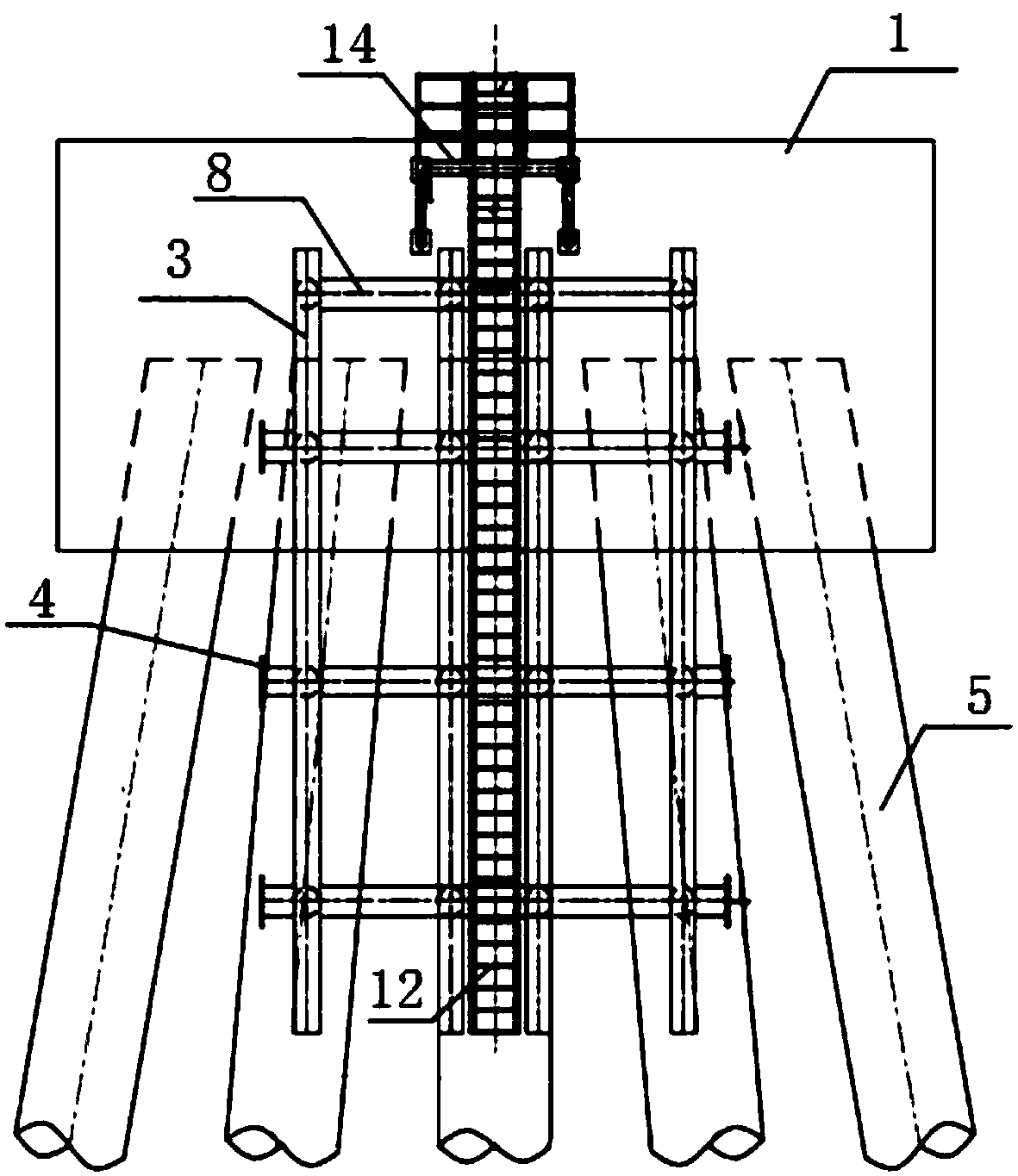 Offshore wind power high-piled cap foundation berthing system and construction method