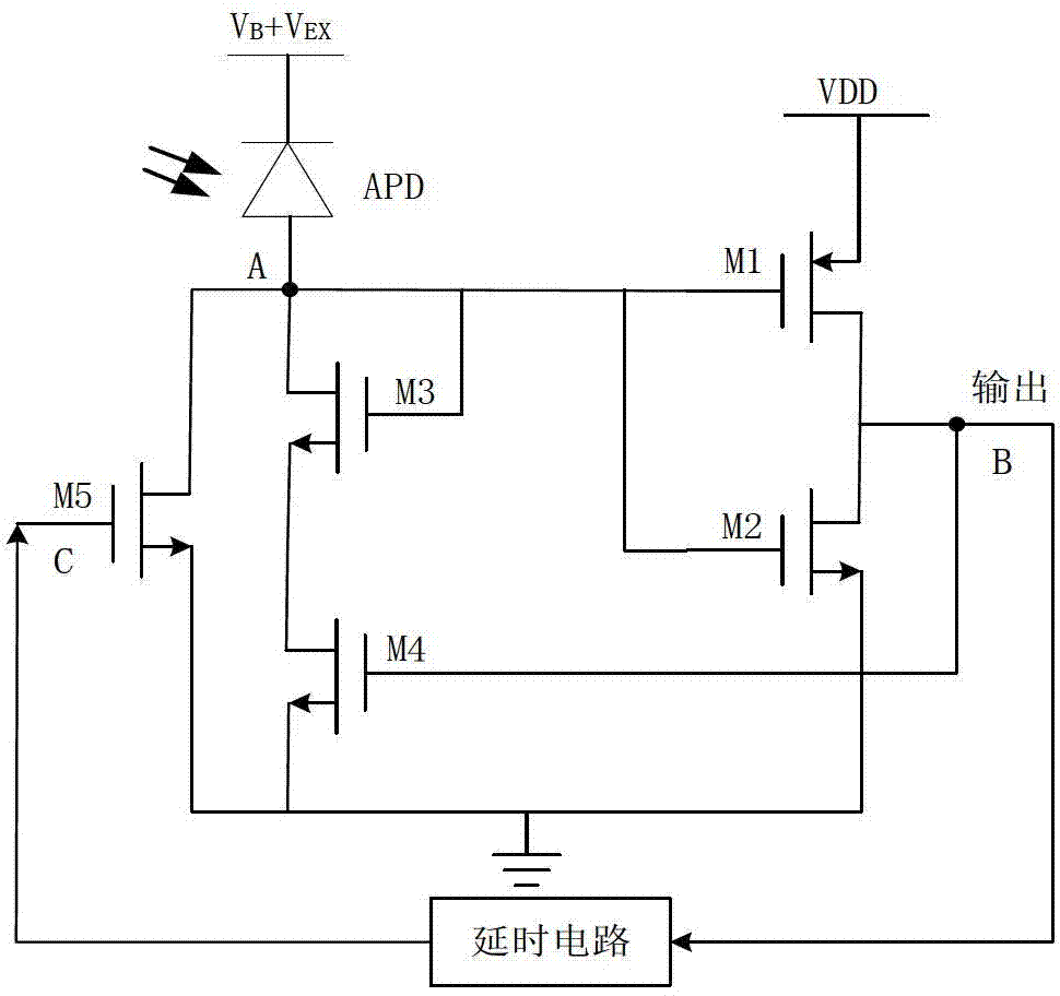 Single-photon detection suppression circuit based on rapid current induction
