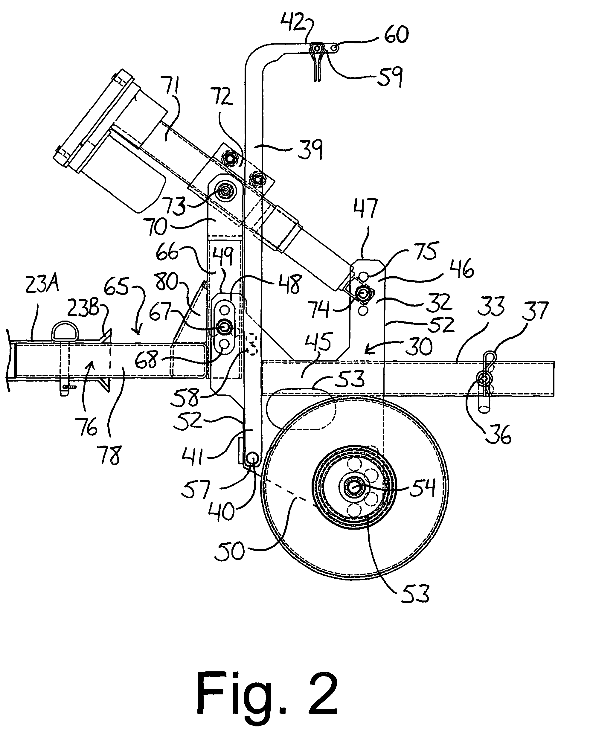 Hitch attachment for mounting of an accessory of an ATV
