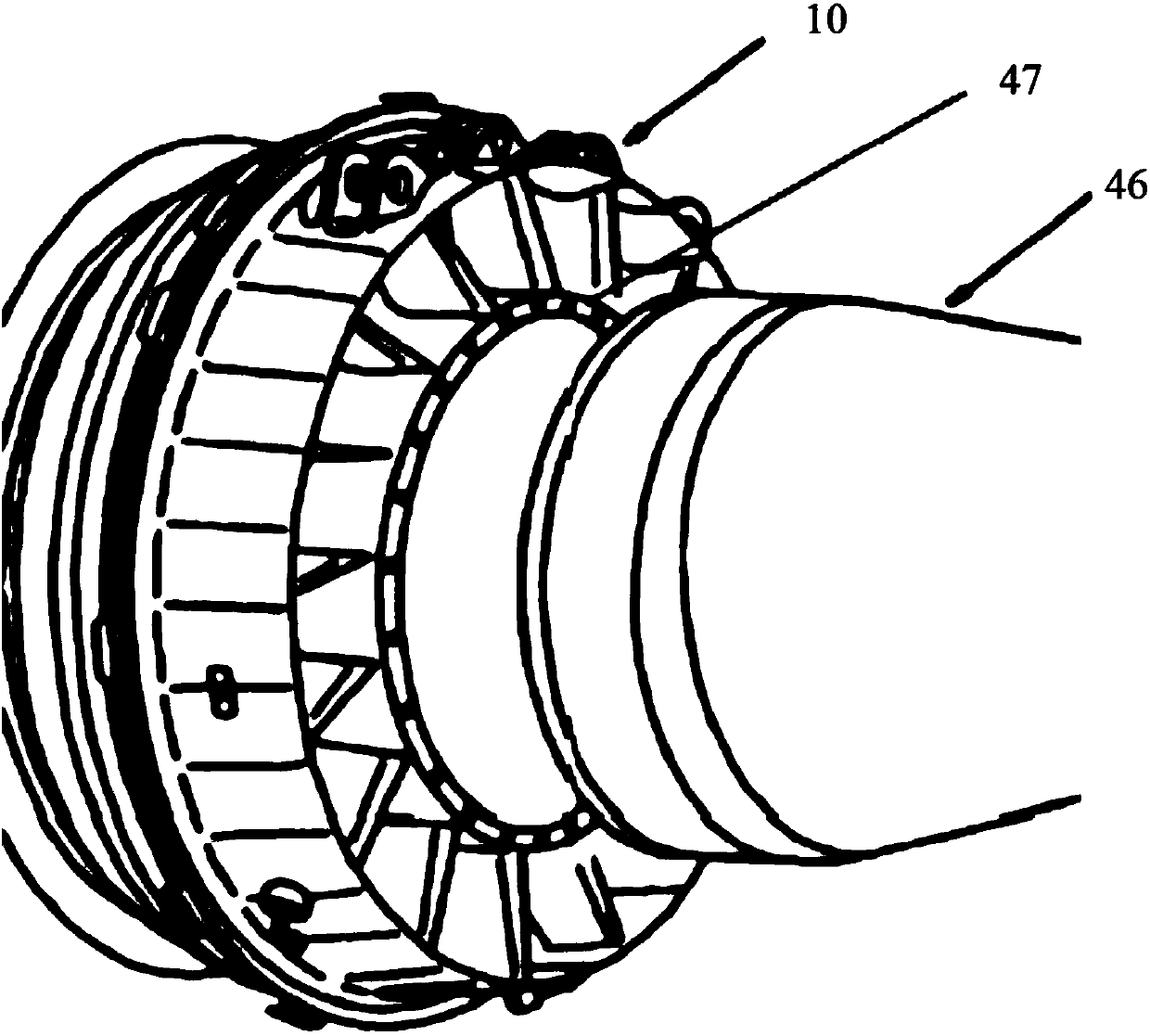 Connecting structure, and exhaust system of aero-engine comprising connecting structure