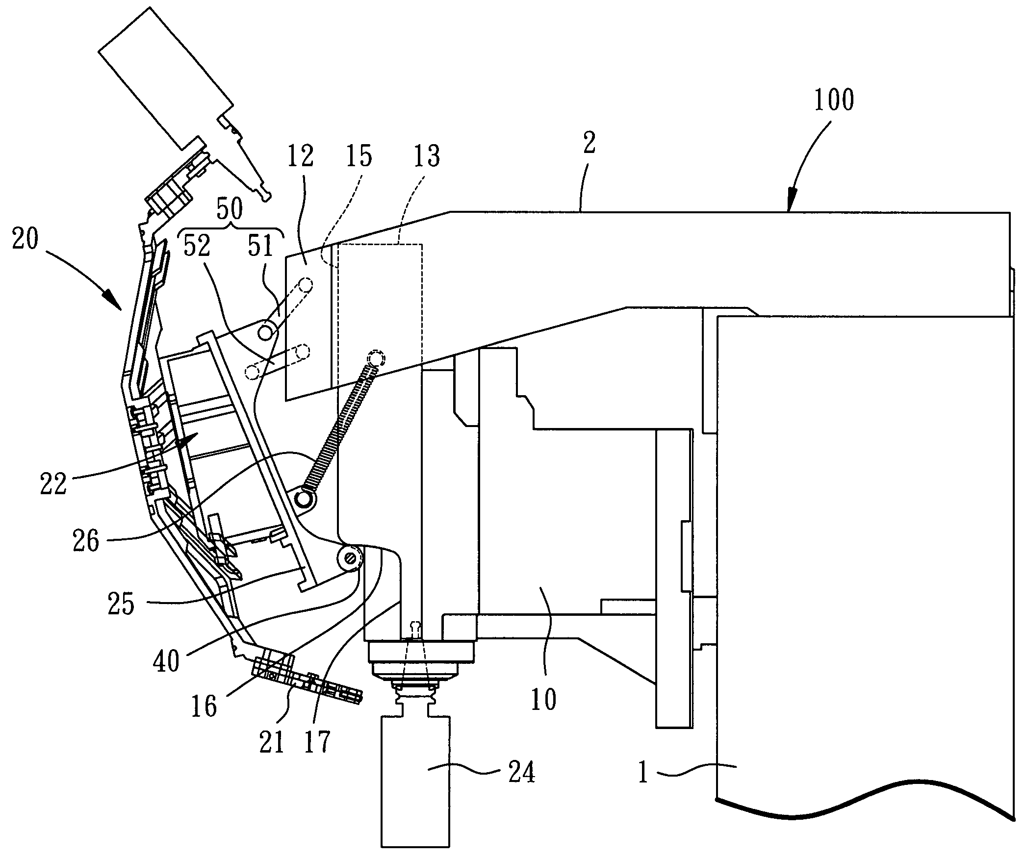 Apparatus for changing bits of machine tool
