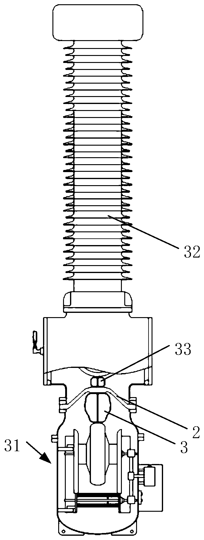 A test transformer with built-in reactive power compensation function and power supply system