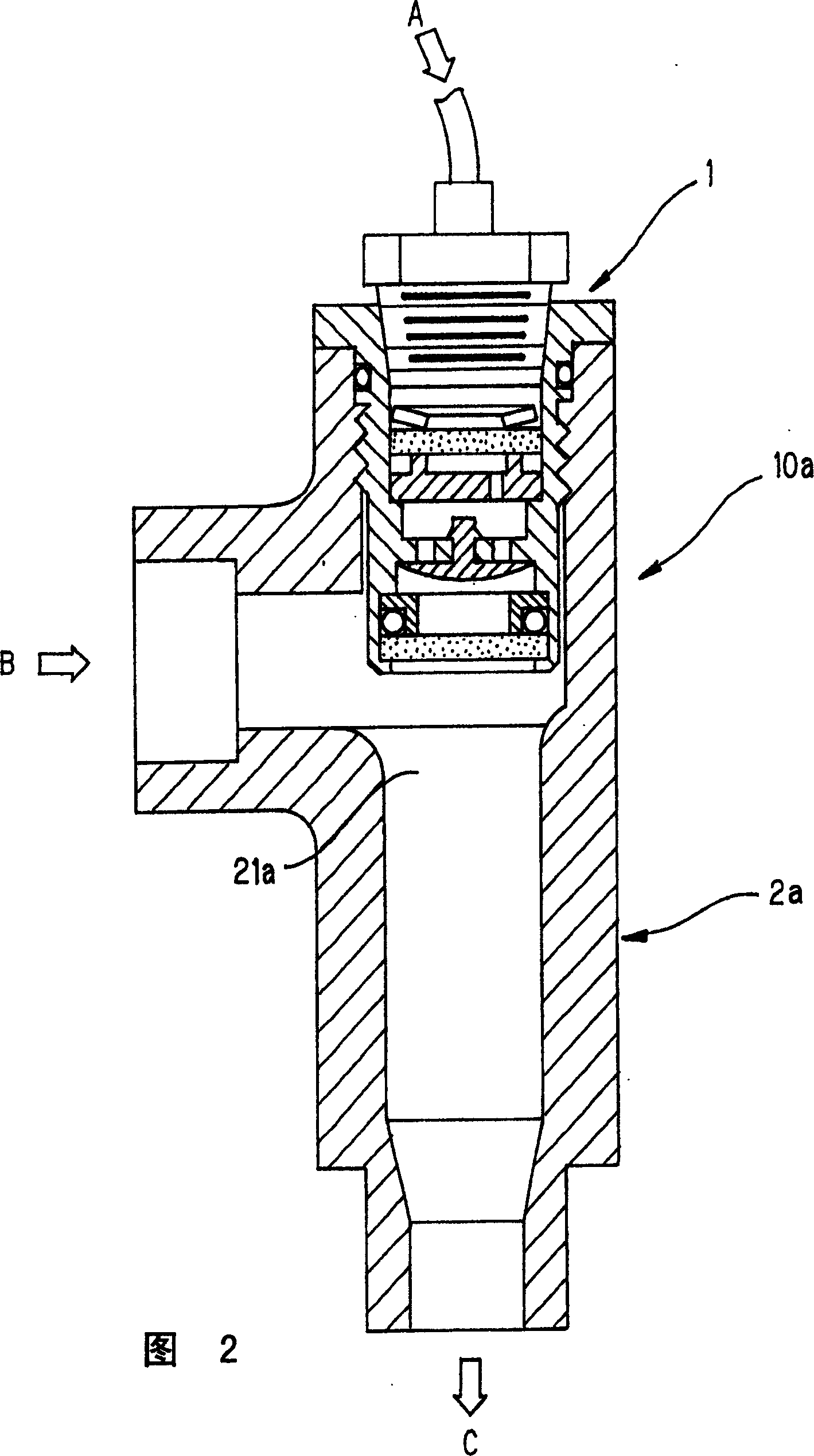 Carbonated water manufacturing device, water purifier with the device, and stationary water purifier