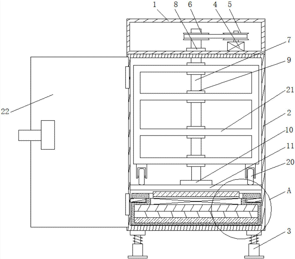 Teaching aid storage cabinet having damp-proofing function