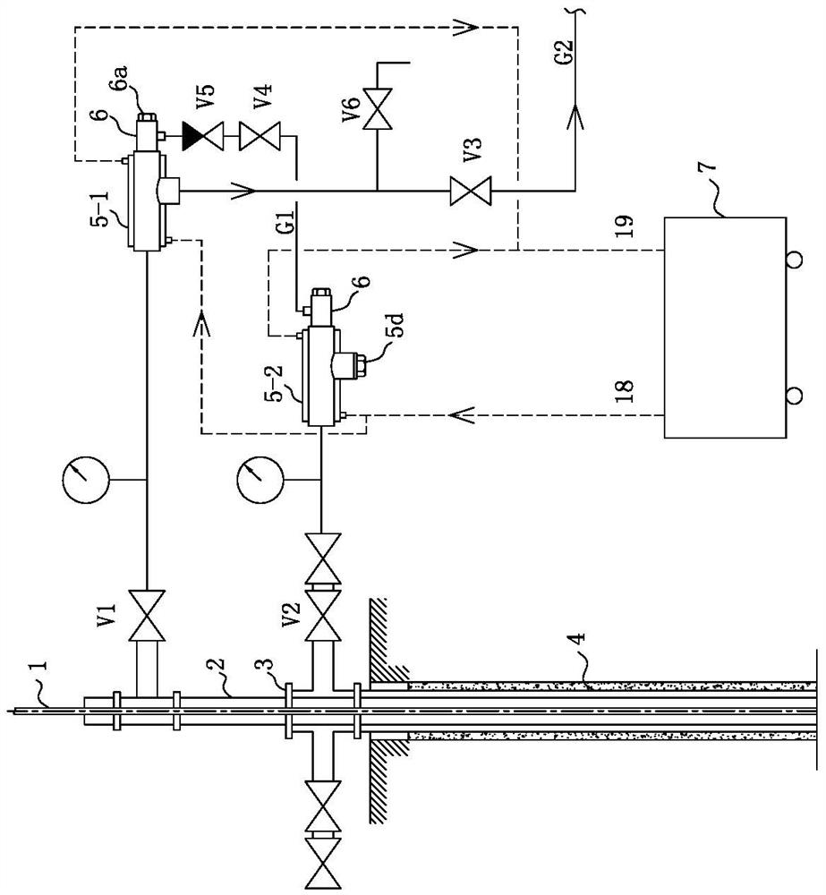 Gas production device of high-gas-content well