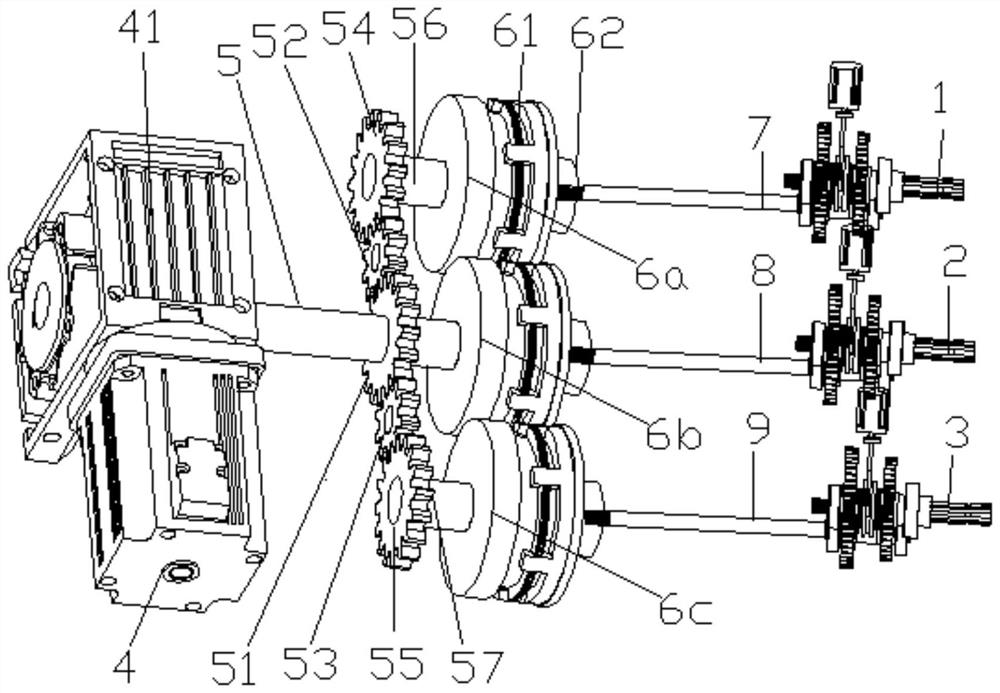 A multi-power real-time controllable output device matched with a gardening tractor