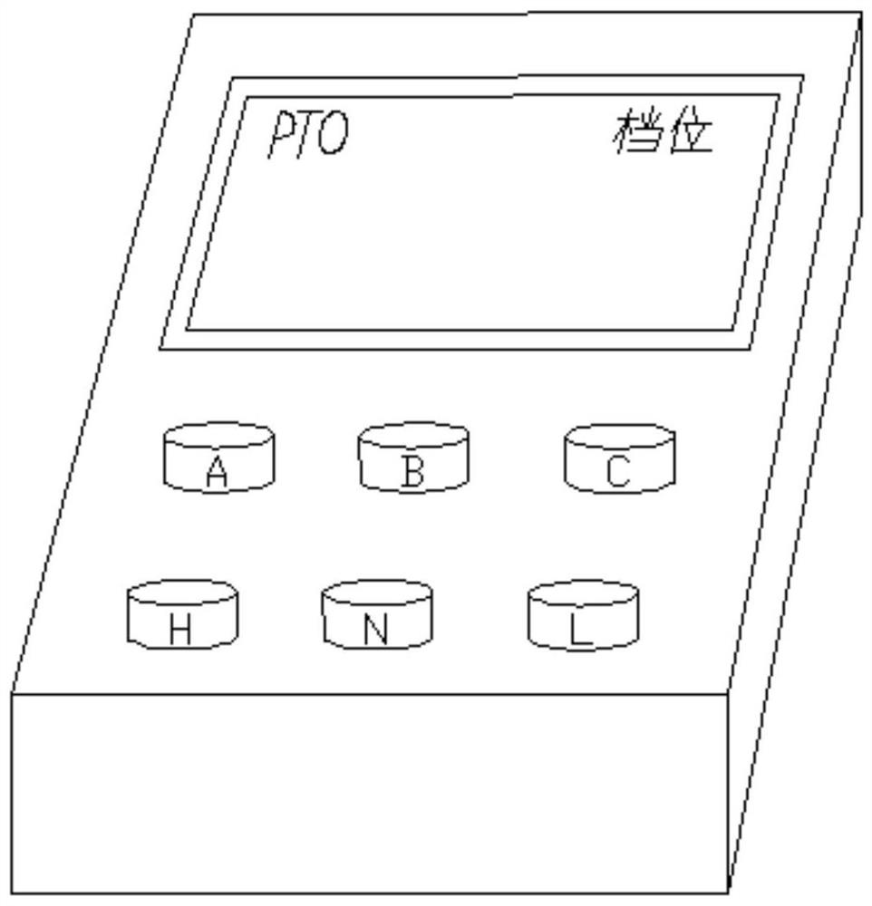 A multi-power real-time controllable output device matched with a gardening tractor