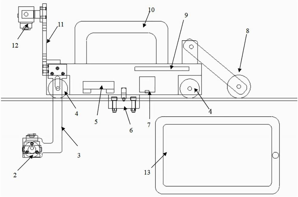 Elevator traction steel belt defect detection device based on vision and electromagnetic technology