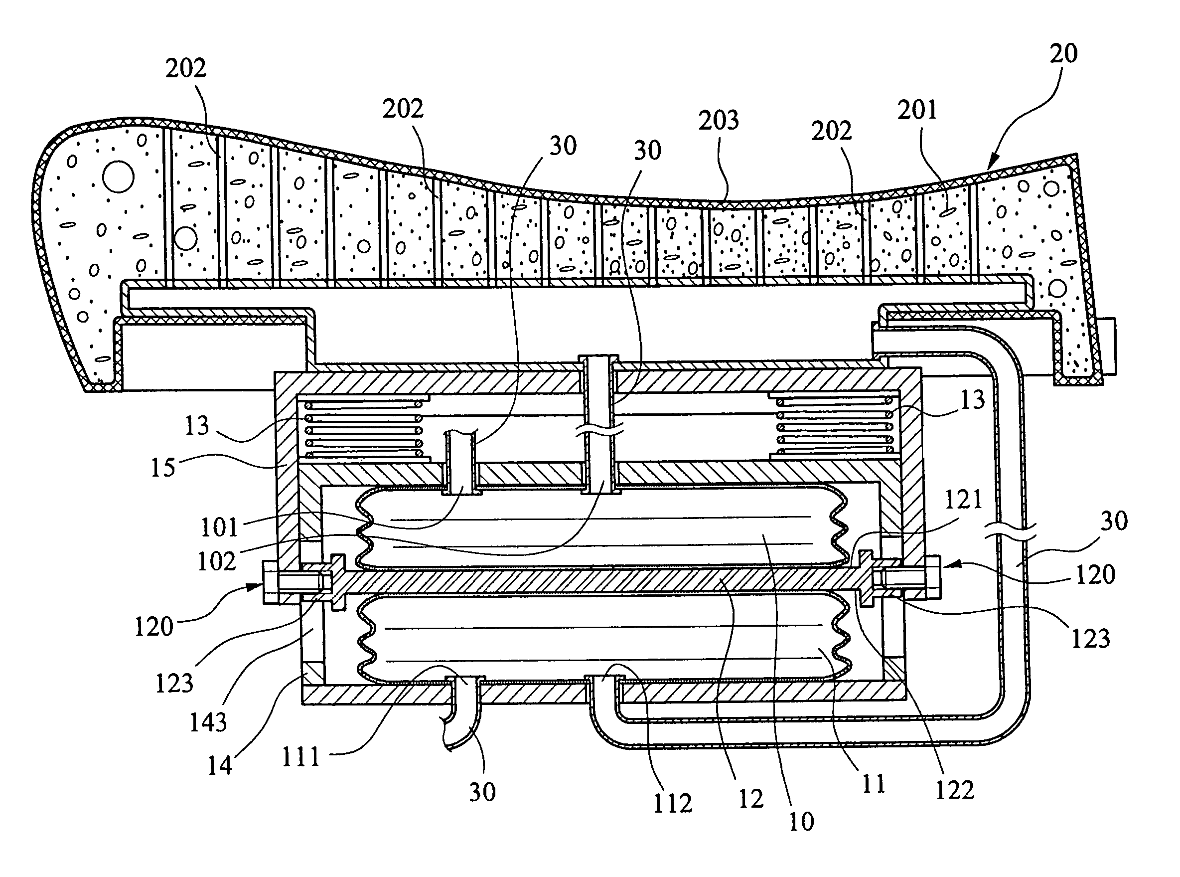 Automatic ventilation device for chair