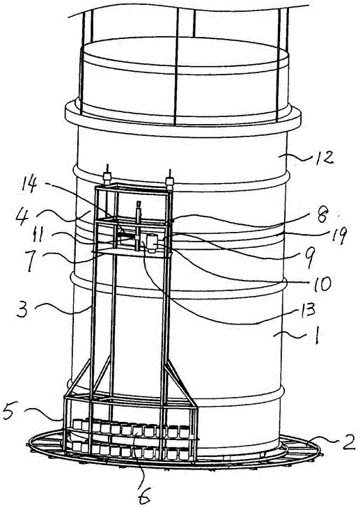 A fiberglass chimney assembly butt joint winding device