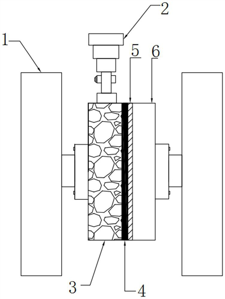 Large horizontal force shear test device for airport pavement seal coat and test method