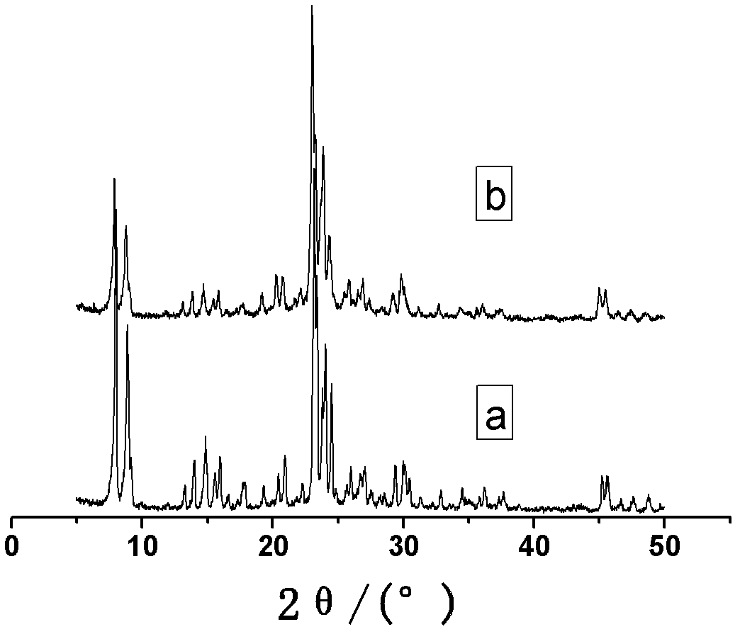 Method for preparing hollow zeolite socony mobil-5 (ZSM-5) nanometer zeolite
