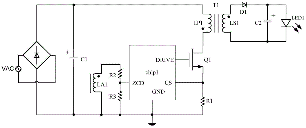 Stroboflash-free active power factor correcting circuit applied to LED drive