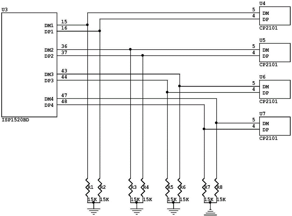 RS232/422/485 serial module based on USB interface