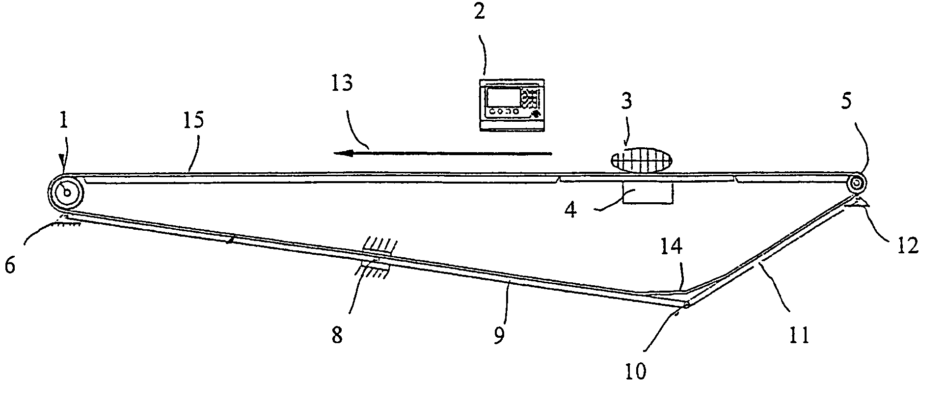 Apparatus and method for controlling the belt tension of a belt weigher