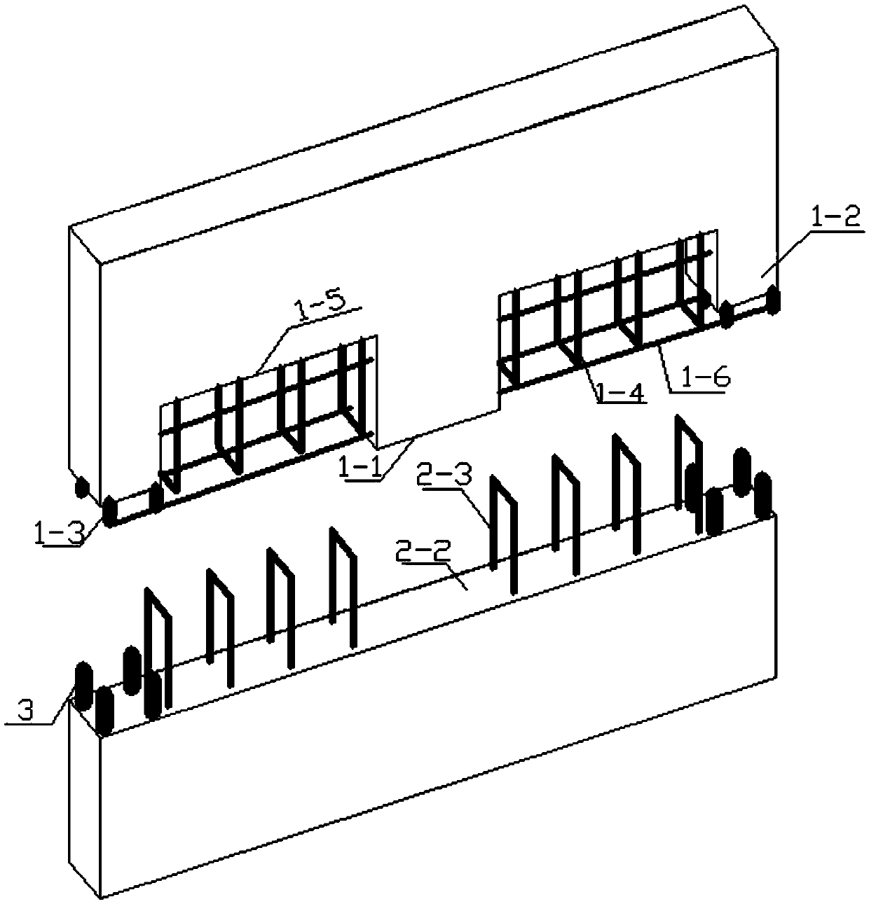 Assembled type shear wall upper-layer and lower-layer combined connection structure