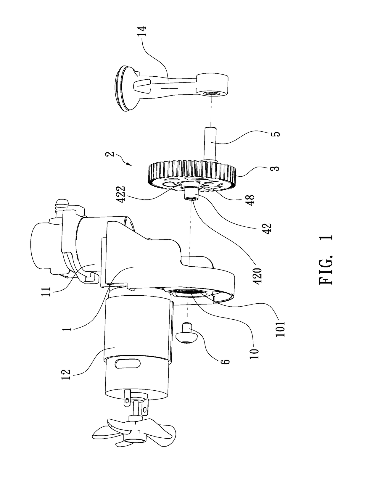 Air compressor with improved rotating device