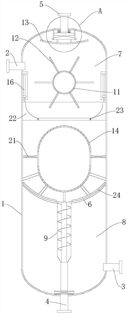 Vertical three-phase separator