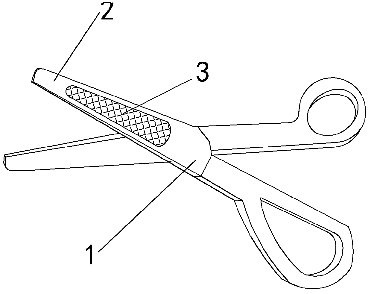 Scissors with nail filing function