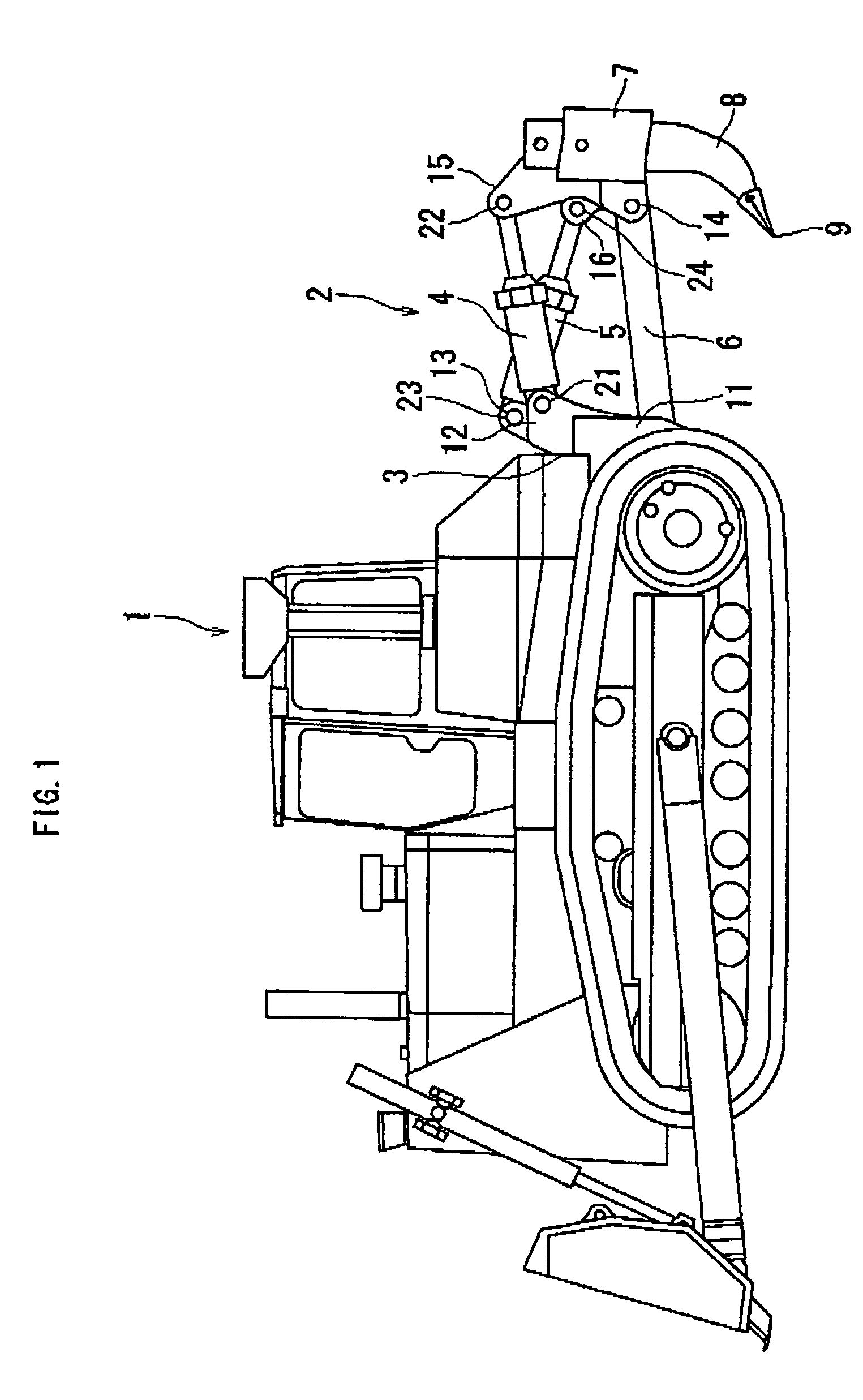 Ripping device for an earthmoving machine
