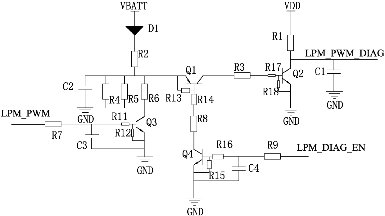Air blower control circuit with diagnostic function