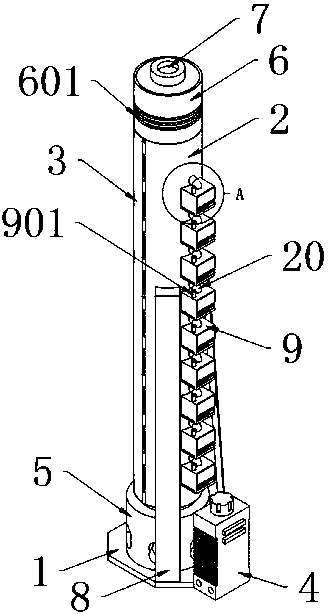 Air particulate matter grading sampling device for environment monitoring