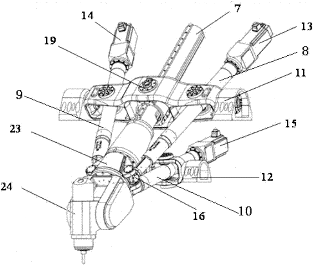 Gravity balance device of five-degree-of-freedom hybrid robot