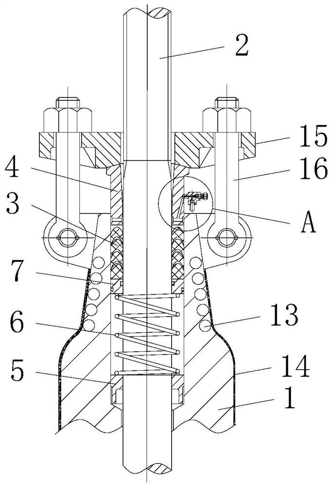 Valve rod sealing structure