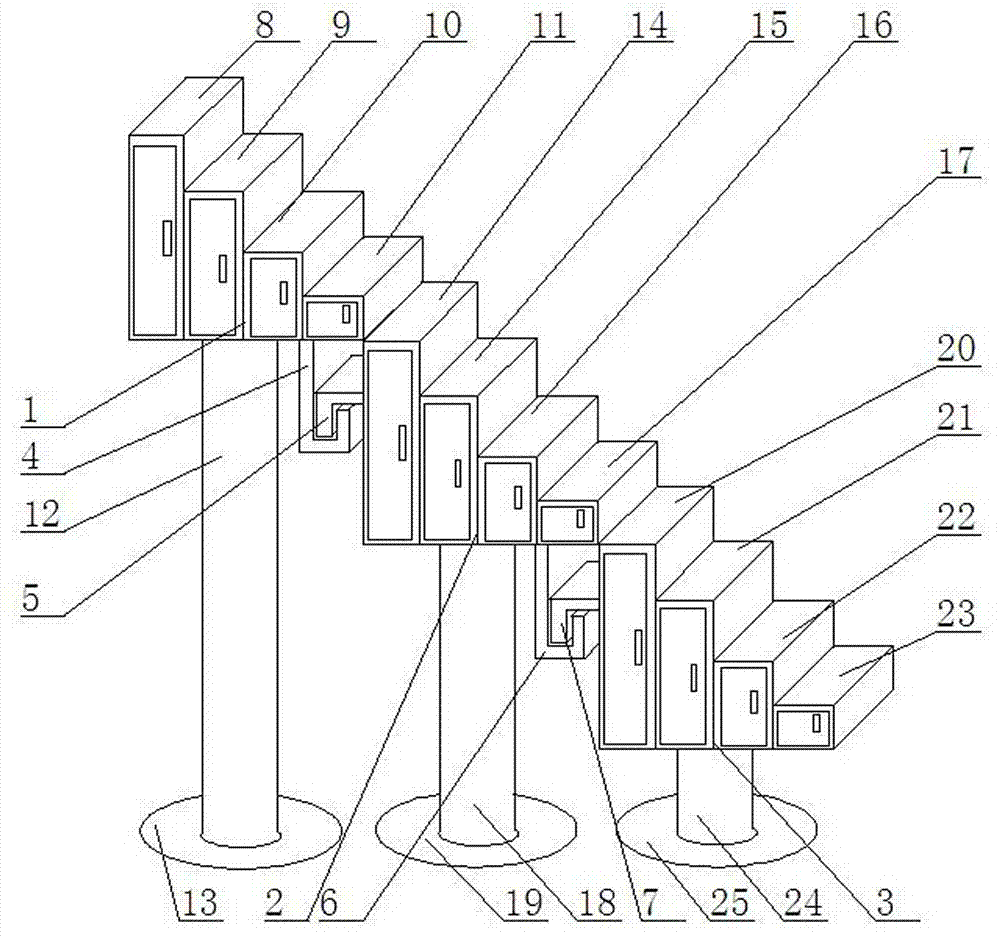 Combined indoor stair
