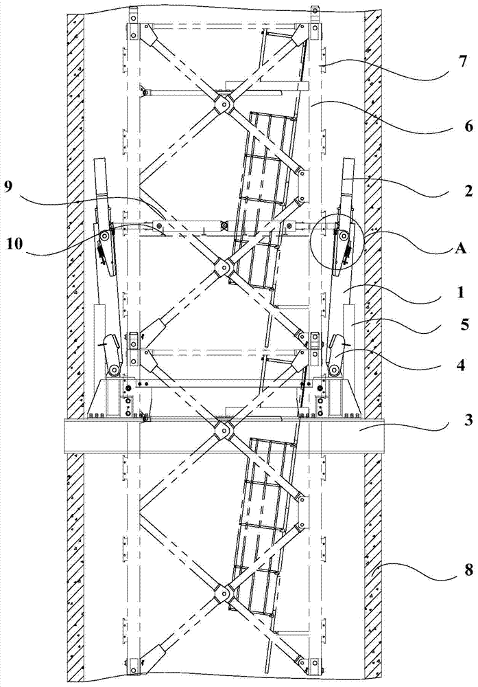 Internal climbing and jacking device of tower crane, control method and tower crane